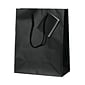 JAM PAPER Gift Bags with Rope Handles, Medium, 8 x 10 x 4, Black Matte, 3/Pack (672MABLA)