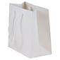 JAM PAPER Gift Bags with Rope Handles, Small Square, 6 1/2 x 6 1/2 x 3 1/2, White Glossy, 3/Pack (896GLWHA)