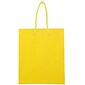 JAM PAPER Gift Bags with Rope Handles, Medium, 8 x 10 x 4, Yellow Glossy, Bulk 100 Bags/Pack (672GLYE100)