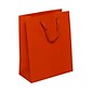 JAM PAPER Gift Bags with Rope Handles, Medium, 8 x 10 x 4, Orange Matte, Bulk 100 Bags/Pack (672MAOR100)
