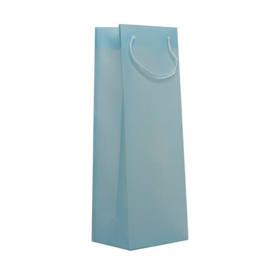 JAM PAPER Translucent Shopping Bags, 3 3/4 x 13 1/2x 5, Blue, Bulk 100 Bags/Pack (678TRBUB)