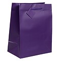 JAM PAPER Gift Bags with Rope Handles, Medium, 8 x 10 x 4, Purple Matte, 3/Pack (672MAPUA)