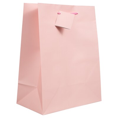 JAM PAPER Gift Bags with Rope Handles, Medium, 8 x 10 x 4, Baby Pink Matte, 3/Pack (672MABPA)