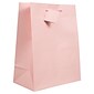 JAM PAPER Gift Bags with Rope Handles, Medium, 8 x 10 x 4, Baby Pink Matte, 3/Pack (672MABPA)