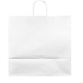 JAM PAPER Gift Bags with Rope Handles, XX-Large Horizontal, 16 x 16 x 9, White Kraft, 24/Box (513188