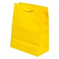 JAM PAPER Gift Bags with Rope Handles, Medium, 8 x 10 x 4, Yellow Matte, 3/Pack (672MAYEA)