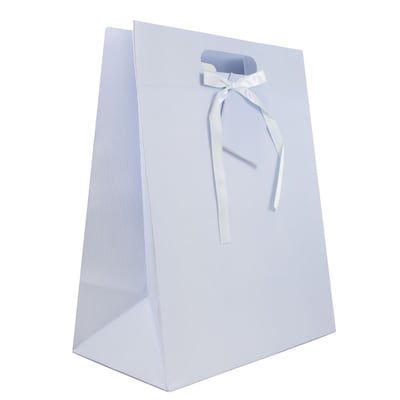 JAM Paper Gift Bag with Rope Handles, Medium, Light Blue, 3 Bags/Pack (4433476A)