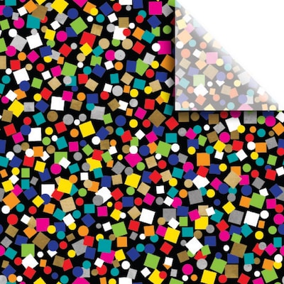 JAM PAPER Design Tissue Paper, Party Popper Black, 240 Sheats/Ream