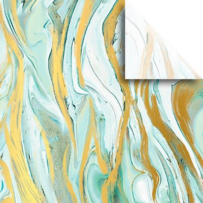 JAM PAPER Design Tissue Paper, Marbleized Mint, 240 Sheats/Ream
