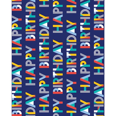 JAM PAPER Design Tissue Paper, Rainbow Happy Birthday, 3 Packs of 4 Sheets