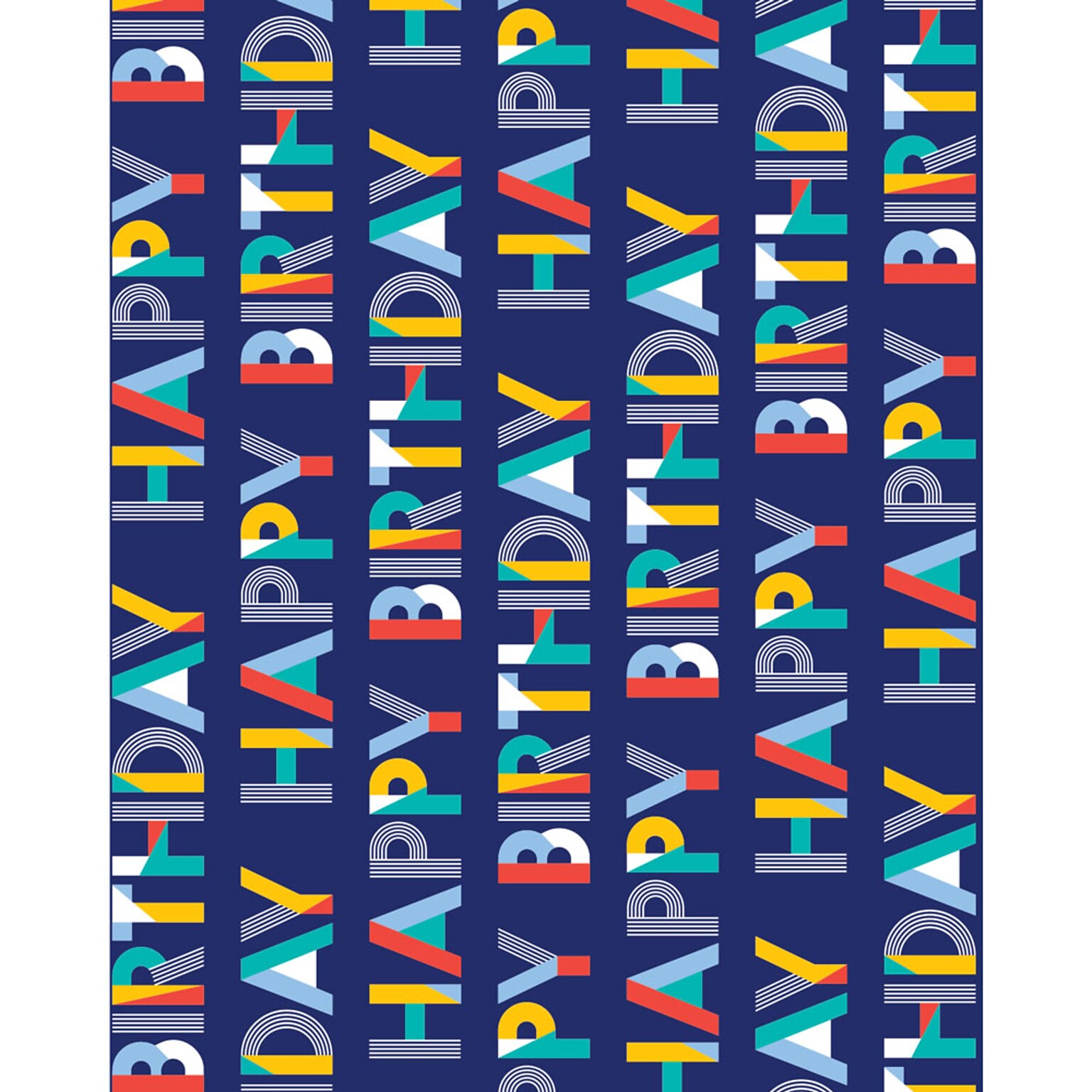 JAM PAPER Design Tissue Paper, Rainbow Happy Birthday, 3 Packs of 4 Sheets