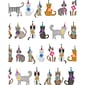 JAM PAPER Design Tissue Paper, Party Cats, 3 Packs of 4 Sheets