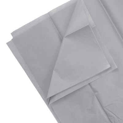 JAM Paper Tissue Paper, Grey/Silver, 20 Sheets/Pack (1152357A)