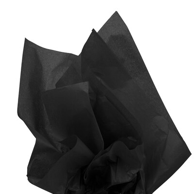 JAM Paper Tissue Paper, Black, 20 Sheets/Pack (1152348A)