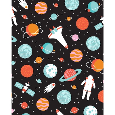 JAM PAPER Design Tissue Paper, Outer Space, 3 Packs of 4 Sheets