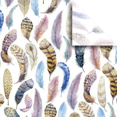JAM PAPER Design Tissue Paper, Featherly, 240 Sheats/Ream