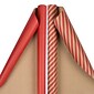 JAM PAPER Gift Wrap, Stripes & Solids Combo Wrapping Paper, 50 Sq Ft Total, Red, 2/Pack