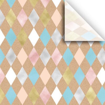 JAM PAPER Design Tissue Paper, Harlequin Sherbet, 240 Sheats/Ream