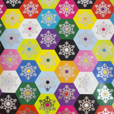 JAM Paper Christmas Wrapping Paper, 25 Sq. ft. x 30", Shimmering Christmas, 4 Rolls/Pack (368532577)