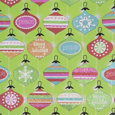 JAM Paper Christmas Wrapping Paper, 25 Sq. ft. x 30", Shimmering Christmas, 4 Rolls/Pack (368532577)