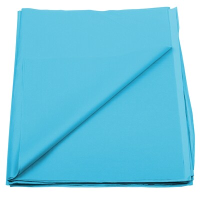 JAM Paper 20" x 26" Tissue Paper, Aqua Blue,480 Sheets/Pack (1152379)