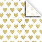 JAM PAPER Design Tissue Paper, Golden Hearts, 240 Sheats/Ream