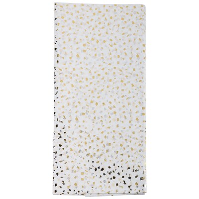 JAM PAPER Design Tissue Paper, Silver & Gold Confetti, 6/Pack