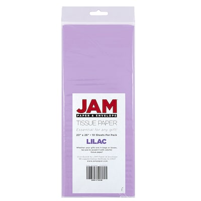 JAM PAPER Tissue Paper, Lilac Purple, 20 Sheets/pack (211515213A)