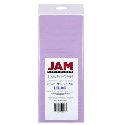 JAM PAPER Tissue Paper, Lilac Purple, 20 Sheets/pack (211515213A)