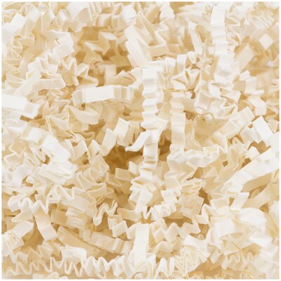 JAM PAPER Crinkle Cut Shred Tissue Paper, Ivory, 20 lb/box