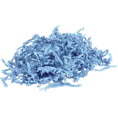 JAM Paper Crinkle Cut Shred Tissue Paper, Baby Blue, 20 lbs. (1197037)