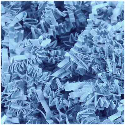 JAM PAPER Crinkle Cut Shred Tissue Paper, Baby Blue, 20 lb/box