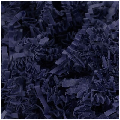 JAM PAPER Crinkle Cut Shred Tissue Paper, Navy Blue, 20 lb/box