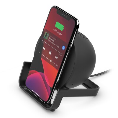 Belkin BOOST CHARGE Wireless Charging Stand + Speaker, Black