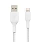 Belkin BOOST CHARGE Braided Lightning to USB-A Cable, 15 cm / 6", White
