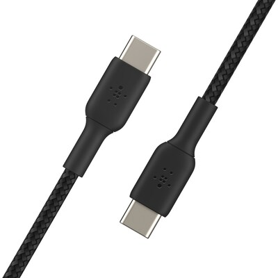 Belkin BOOST CHARGE Braided USB-C to USB-C Cable, 1m / 3.3 ft., Black