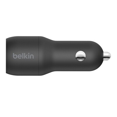 Belkin BOOST CHARGE Dual USB-A Car Charger 24W + USB-A to Micro-USB Cable, Black