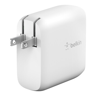 Belkin BOOST CHARGE Dual USB-C PD GaN Wall Charger, 68W, White