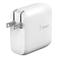 Belkin BOOST CHARGE Dual USB-C PD GaN Wall Charger, 68W, White