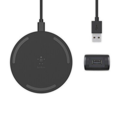 Belkin BOOST CHARGE 10W Wireless Charging Pad + QC 3.0 Wall Charger + Cable, Black