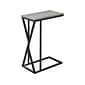 Monarch Specialties Inc.18.25" x 10.25" Accent Table, Gray/Black (I 3248)