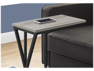 Monarch Specialties Inc.18.25" x 10.25" Accent Table, Gray/Black (I 3248)