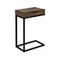 Monarch Specialties Inc. 16" x 10.25" Accent Table, Brown Reclaimed/Black (I 3602)