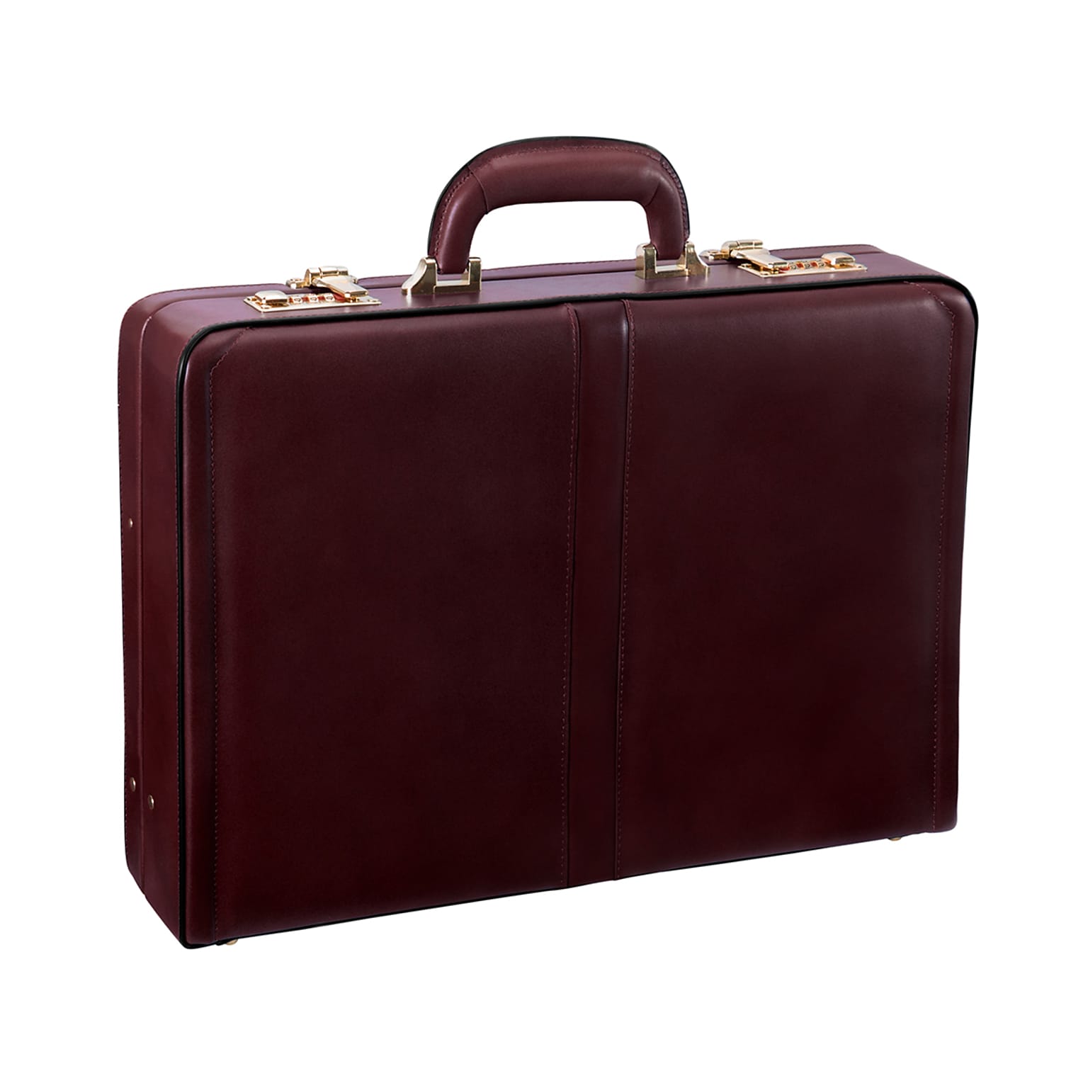 McKleinUSA Reagan V Series Leather Locking Attache, Burgundy (80446)