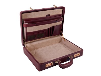 McKleinUSA Reagan V Series Leather Locking Attache, Burgundy (80446)