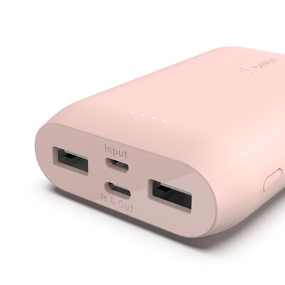 Belkin BOOST CHARGE Power Bank, 15W, 10,000 mAh, Rose Gold