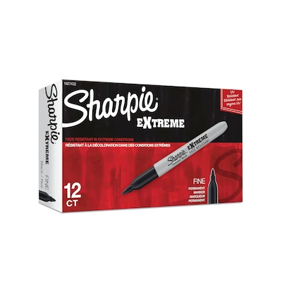 Sharpie Permanent Markers, Chisel Tip, Black, 4/Pack (38264)