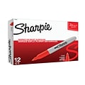 Sharpie Super Permanent Marker, Fine Tip, Red, Dozen (33002)