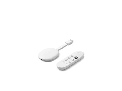 Google Chromecast with Google TV Streaming Media Player, White (GA01919-US)