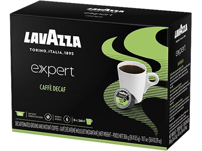 Lavazza Arabica Decaf Coffee, Capsules, Light Roast, 36/Box, 8 Boxes/Carton (2280)